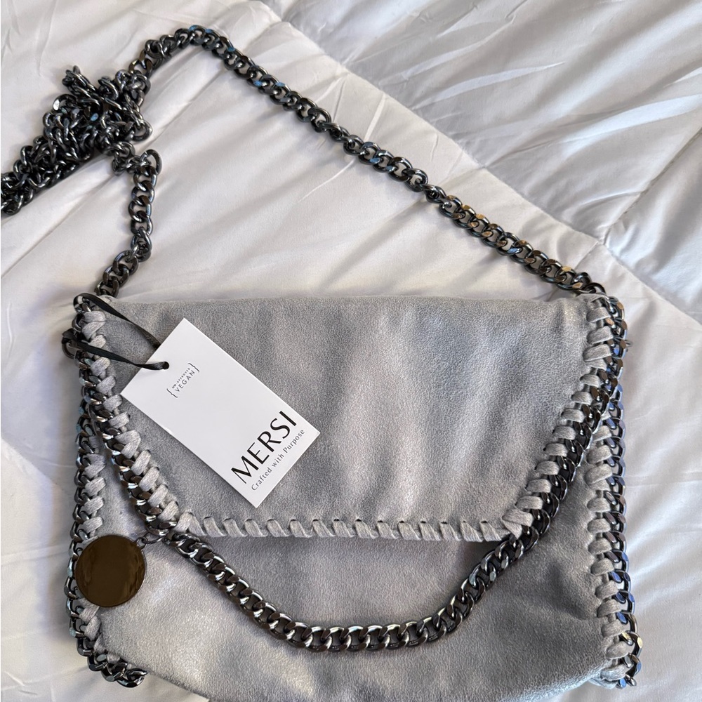 Mersi bags-Alicia bag Gunmetal Chain Shoulder Bag Removable Chain